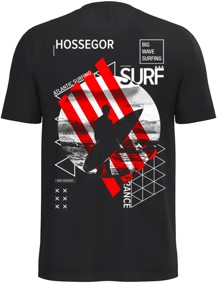 t shirt homme hossegor surf france – esprit océan & big wave