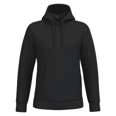 Sweat à capuche noir simple.