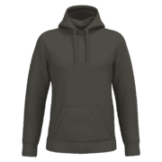 Sweat à capuche gris uni suspendu.