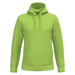 Sweat à capuche vert vif avec poche kangourou.