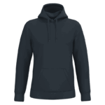 Sweat à capuche bleu marine.