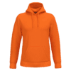 Sweat à capuche orange vif avec poche ventrale.