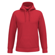 Sweat à capuche rouge, simple et élégant.