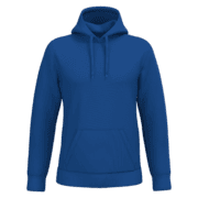 Sweat à capuche bleu uni.