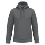 Sweat à capuche gris uni.