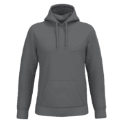 Sweat à capuche gris uni.