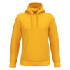 Sweat à capuche jaune vif sans motifs.