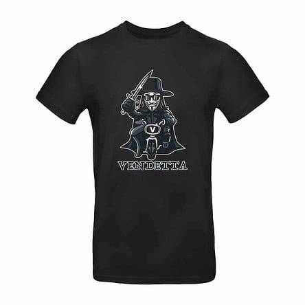 tee shirt anonymous vendetta noir vélo