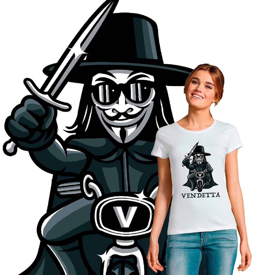 Tee-shirt femme pop culture vendetta original