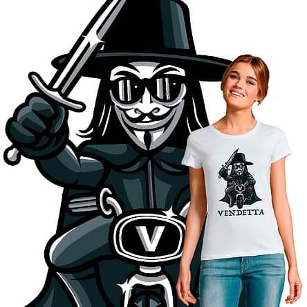 Tee-shirt femme pop culture vendetta original