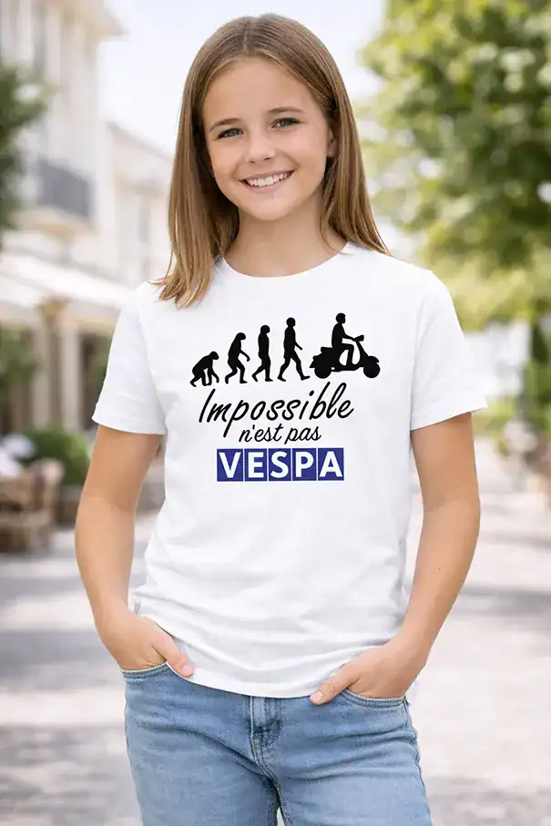 👕 t shirt “impossible n’est pas vespa – Évolution du pilote”