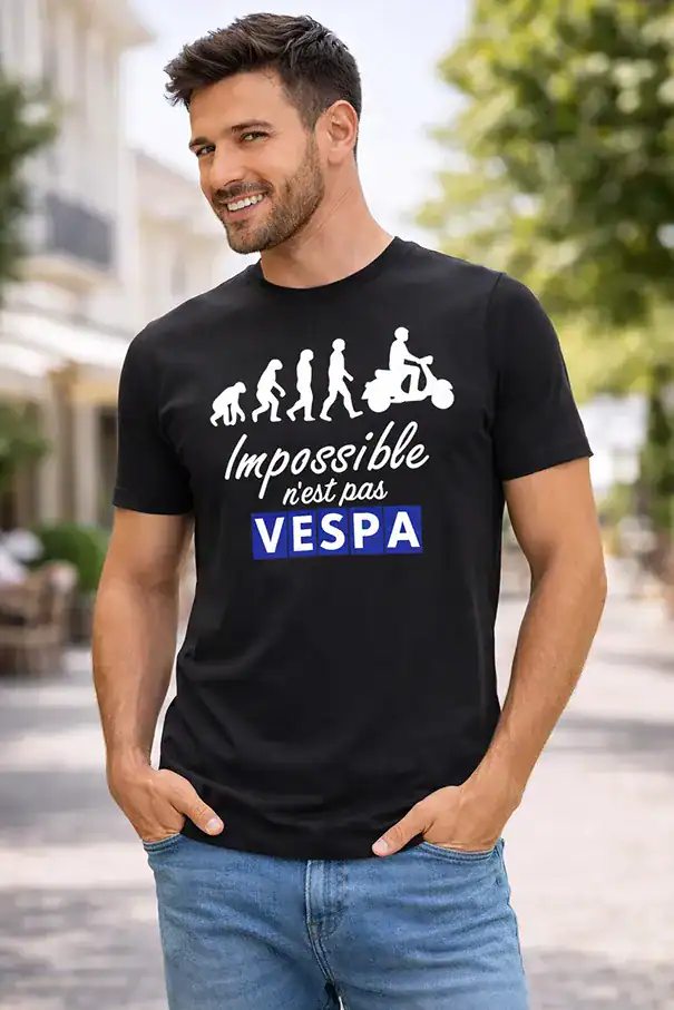 👕 t shirt “impossible n’est pas vespa – Évolution du pilote”