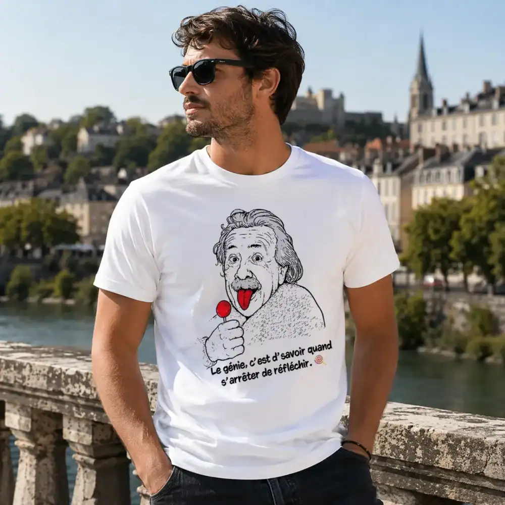 t shirt einstein sucette – humour & style déjanté