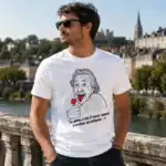 t shirt einstein sucette – humour & style déjanté