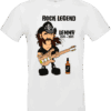 T-shirt blanc Rock Legend Lemmy illustration fun Pilou Shop 64