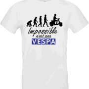 Évolution humaine jusqu'à la conduite d'un Vespa.