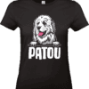 T-shirt avec illustration chien Patou heureux.