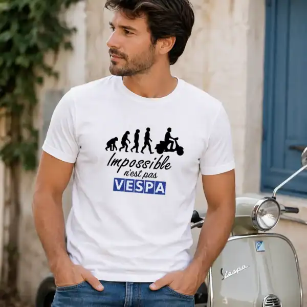 t shirt impossible n’est pas vespa – Évolution scooter