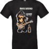 T-shirt NOIR Rock Legend Lemmy illustration fun Pilou Shop 64