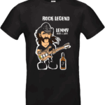 t shirt rock legend – hommage à lemmy (1945 2015) T-shirt NOIR Rock Legend Lemmy illustration fun Pilou Shop 64