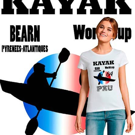 tee shirt femme coupe du monde de canoe kayak pau 64 bearn pyrénées atlantiques