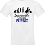t shirt blanc “impossible n’est pas vespa – Évolution du pilote”