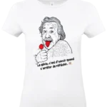 t shirt femme einstein sucette – humour & style déjanté