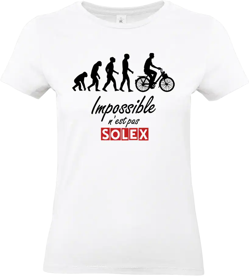 t shirt blanc femme impossible n’est pas solex