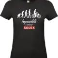 t shirt noir femme impossible n’est pas solex