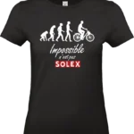 t shirt noir femme impossible n’est pas solex