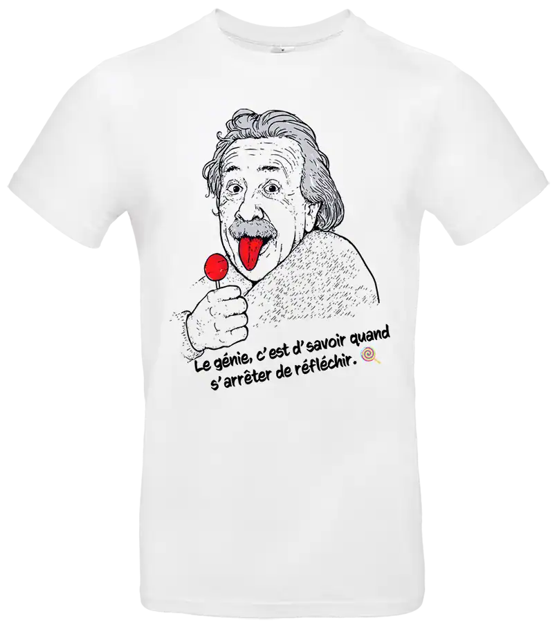 t shirt homme einstein sucette – humour & style déjanté
