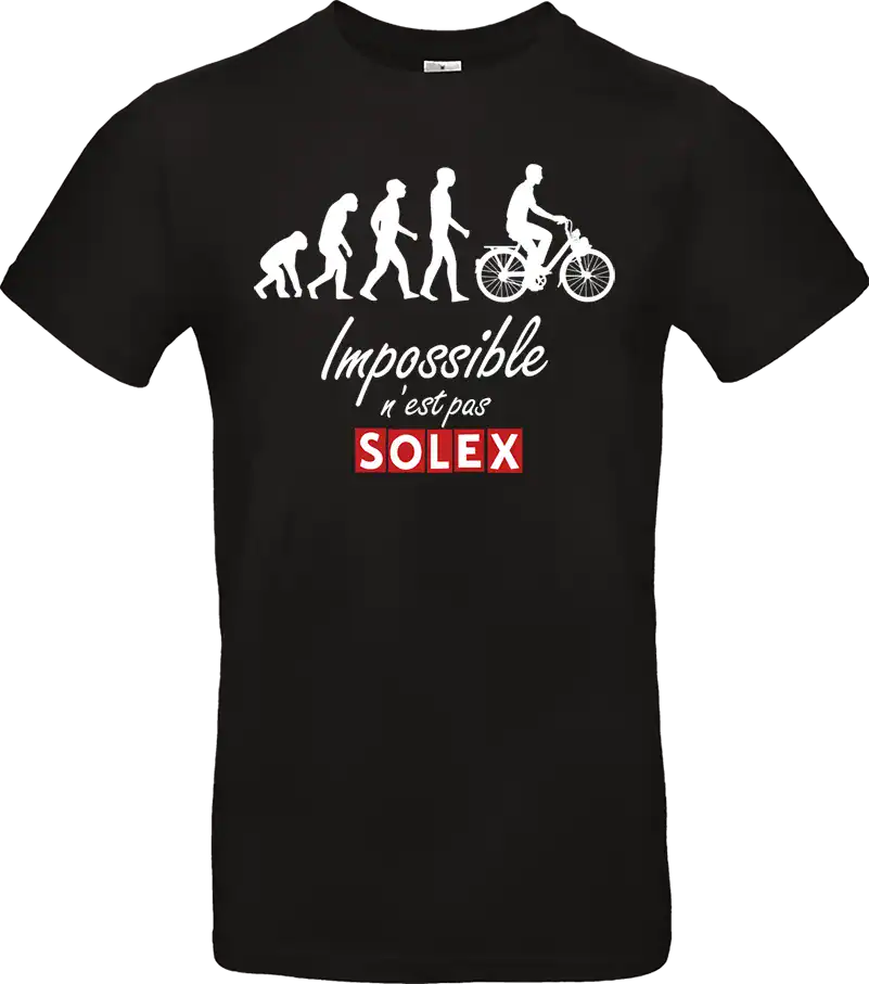 t shirt noir impossible n’est pas solex