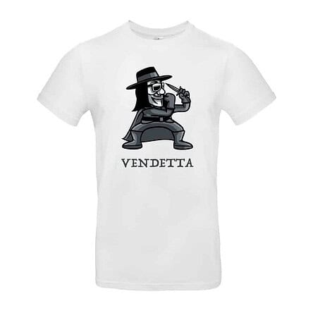 tee shirt vendetta BLANC anonymous