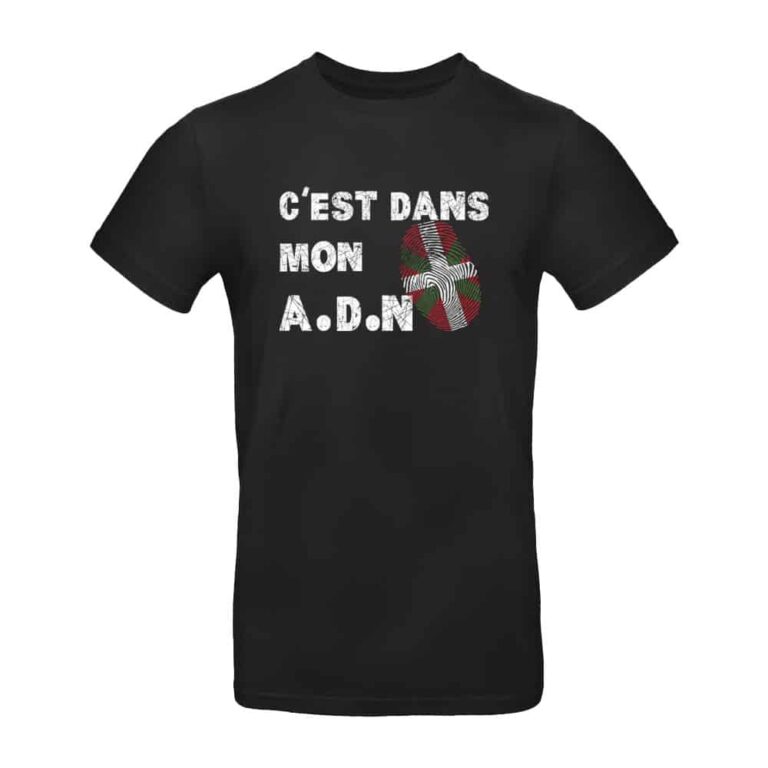 T SHIRT HOMME BASQUE C'EST DANS MON ADN