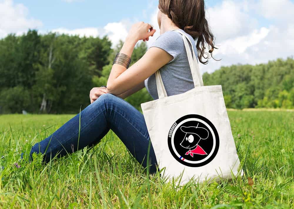 sac tote bag coton #sudouest hashtag Sud-ouest