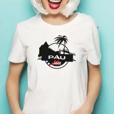 t shirt pau adishatz design sud ouest noir blanc femme impression dtf pilou shop 64