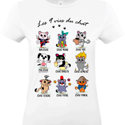 tshirt-femme-les-9-vies-du-chat