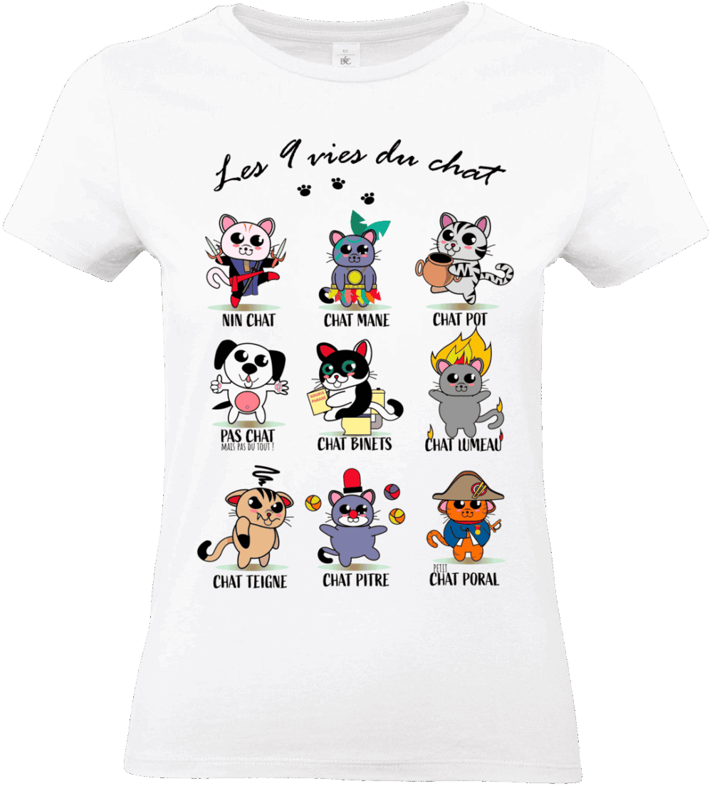 tshirt-femme-les-9-vies-du-chat
