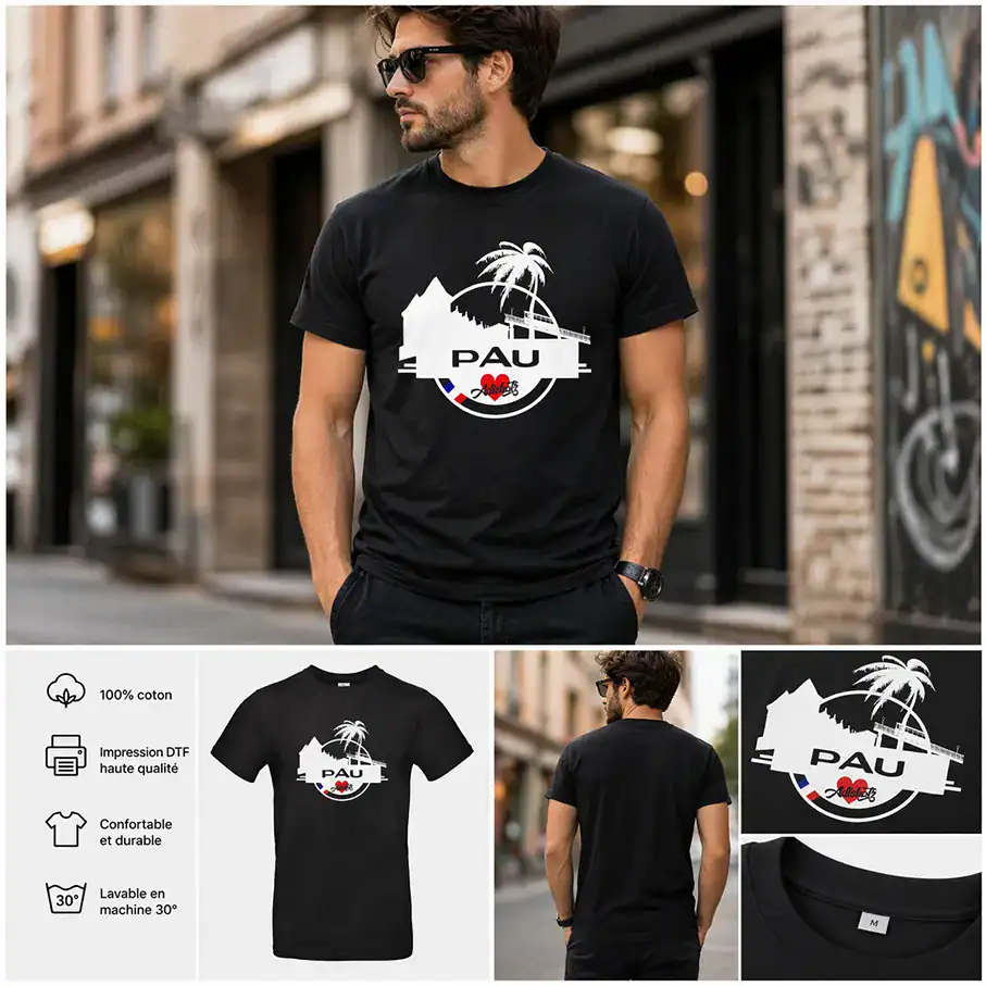 t shirt pau adishatz – l’esprit du sud ouest en mode stylé