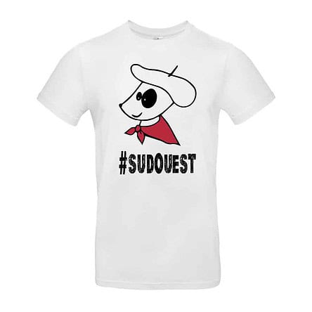tee shirt blanc hashtag sud ouest #sudouest