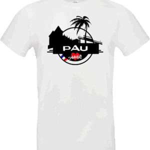 T-shirt blanc avec logo Pau tropical