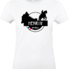 T-shirt blanc Henri IV, motif cheval.