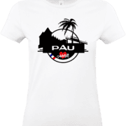 T-shirt blanc avec design Pau.
