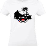 T-shirt blanc avec design Pau.
