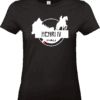 T-shirt noir Henri IV Pau, silhouette cavalière.