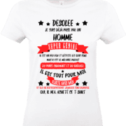 T-shirt femme humour désolée je suis déjà prise impression DTF