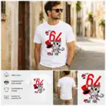 t shirt humour “64 chat pau” – l’esprit du sud ouest version fun