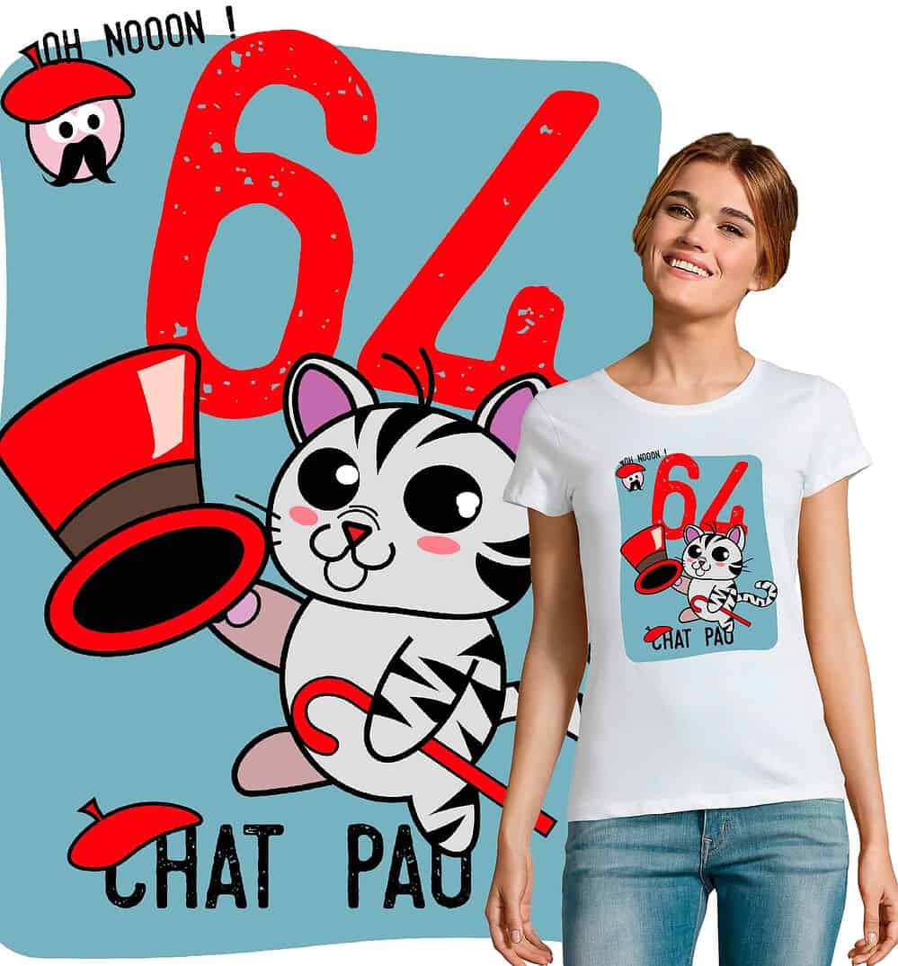 t-shirt femme Chat Pau 64