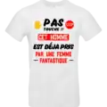 t shirt blanc pas touche cet homme est deja pris humour couple pilou shop 64