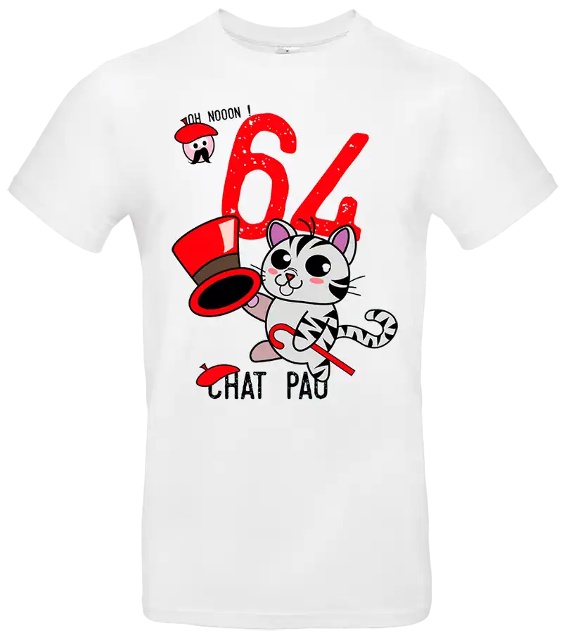 t shirt humour 64 chat pau design chat sud ouest impression dtf pilou shop 64